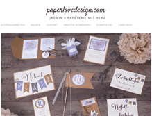 Tablet Screenshot of paperlovedesign.com